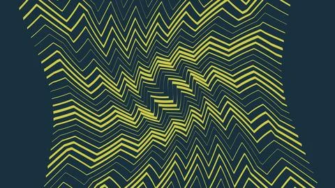 Abstract yellow and white zig zag lines pattern Stock Illustration