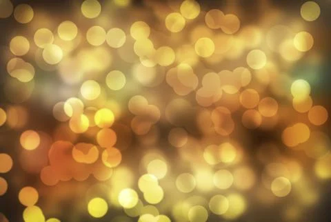 Abstract yellow background with bokeh lights Stock Illustration