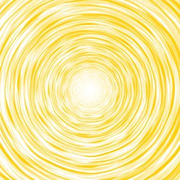 Abstract yellow background composition of thin irregular circle with white ce Stock Illustration
