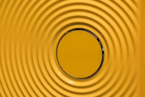 Abstract Yellow Background with Curved Parallel Lines Stock Photos