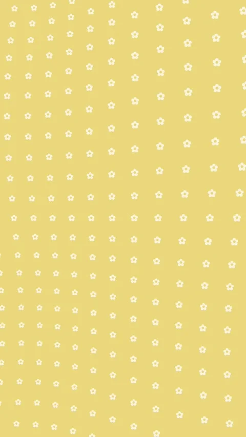 Abstract Yellow Background with Cute White Flower Pattern Stock Footage 334084465