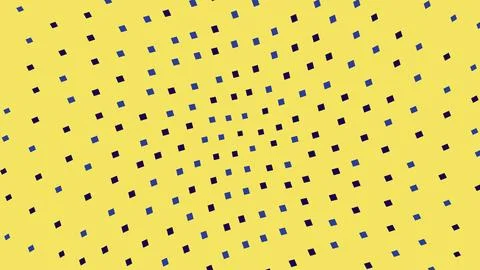 Abstract yellow background with dark blue square pattern Stock Illustration