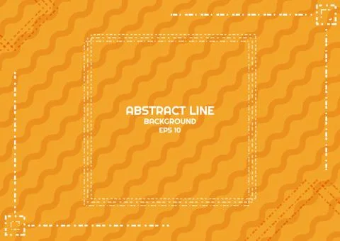 Abstract yellow background dashed line design modern frame style 스톡 일러스트