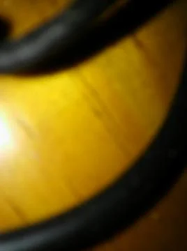 Abstract yellow background with different elements in a close up effect Foto stock