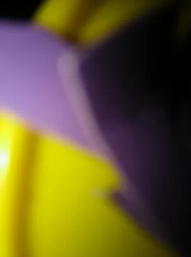 Abstract yellow background with different elements in space in close up effec Foto stock