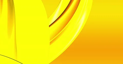 Abstract yellow background with dynamic orange 3d lines. looped footage. 3D Stock Footage 166970222
