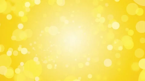 Abstract yellow background with a flying circles Stock Footage