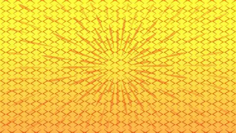 Abstract Yellow Background with Grid and Radial Pattern Stock Illustration