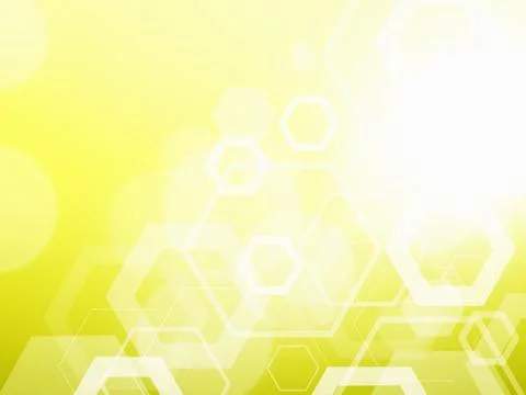 Abstract Yellow Background With Hexagon Stock Illustration