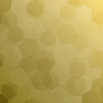 Abstract yellow background with hexagons Stock Illustration