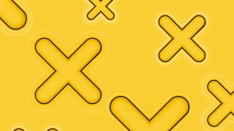 Abstract Yellow Background Loop - 3D X's emitting 2D outlines Stock Footage 278553576