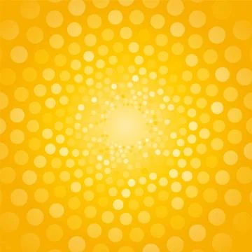 Abstract yellow background made of small circles Stock Illustration