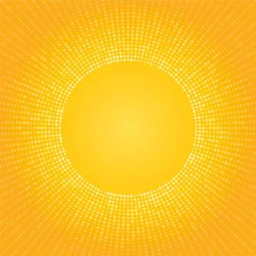 Abstract yellow background made of small circles heat sun Ilustración de archivo