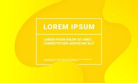Abstract yellow background with minimal soft fluid pattern. Vector yellow sof Stock Illustration
