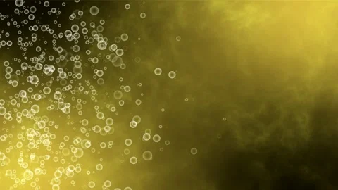 Abstract yellow background of moving bubbles, looped animation Stock Footage 253431665