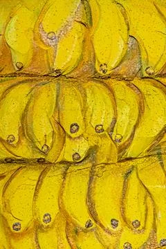 Abstract yellow background with oval patterns Stock Photos