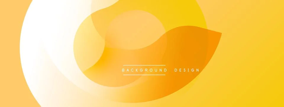 Abstract yellow background. Overlapping circles create dynamic visual effect. 스톡 일러스트