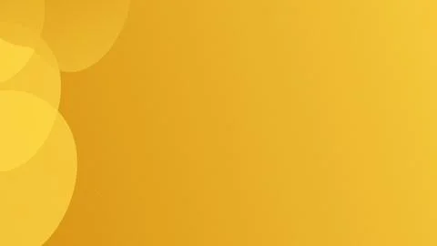 Abstract Yellow Background with Overlapping Geometric Circles Stock Illustration