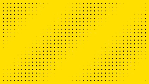 Abstract yellow background with a repeating pattern of dark circular dots Stock Footage 335145914