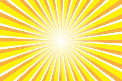 Abstract yellow background with sun ray. Summer vector illustration Illustrazione stock