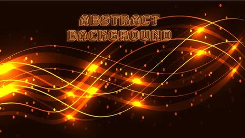 Abstract yellow background texture of magic laser beautiful digital luminous  Stock Illustration