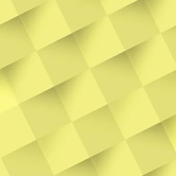 Abstract yellow background, web template, squares with shadow - Vector Stock Illustration