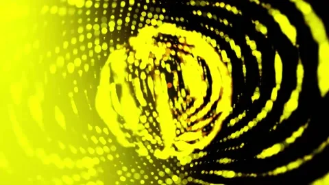 Abstract Yellow Ball Shape Lights Are Moving And Glowing Video stock 193192483