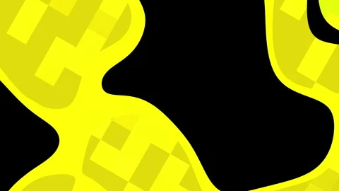 Abstract Yellow Black Fluid Shapes Motion Background Graphic Design Stock-Footage 339698241