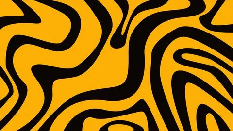 Abstract yellow black squiggle background Stock Illustration