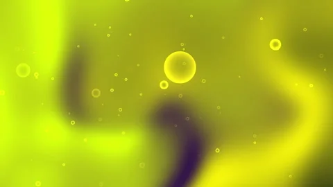 Abstract Yellow Black Swirls with Bubbles Rising Motion Background Loop Stock Footage 341614084