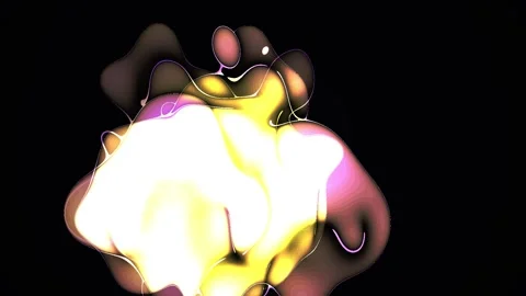Abstract Yellow Blob Animation with Dark Background. Stock Footage 333922176