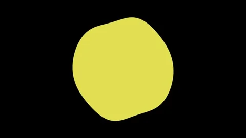 Abstract yellow blob shape on black background Stock Footage 313529286
