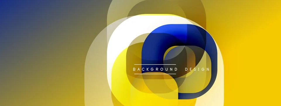 Abstract yellow, blue layers create dynamic visual. Modern design elements イラスト素材