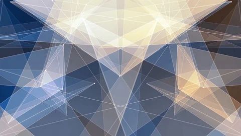 Abstract YELLOW BLUE poligon net connections cloud animation background new Stock Footage 90542019