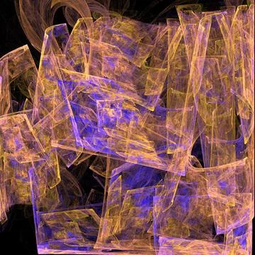Abstract yellow-blue texture on black background, graphics Stock Illustration