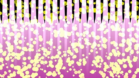 Abstract yellow bokeh light particles on blue background screen loop Stock Footage 336535528