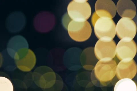 Abstract yellow bokeh lights effect background Stock Illustration