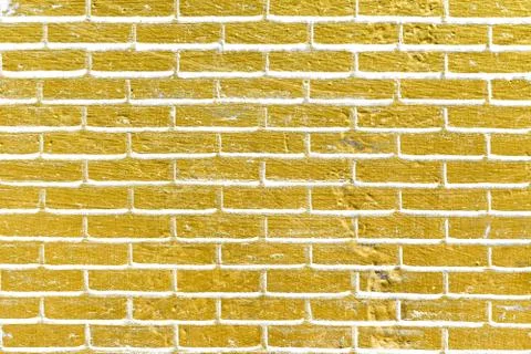 Abstract yellow brick wall texture. Pattern of Golden bricks wall background. Stockillustratie