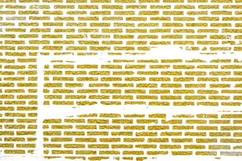 Abstract yellow brick wall texture. Seamless pattern of Golden bricks wall Stockillustratie