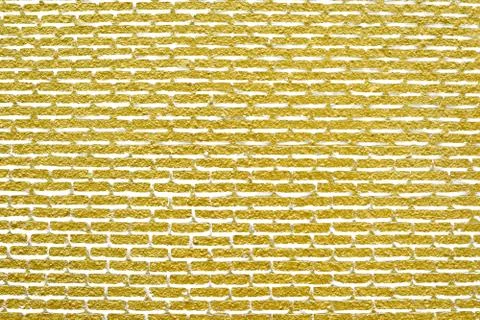 Abstract yellow brick wall texture. Seamless pattern of Golden bricks wall Stock Illustration
