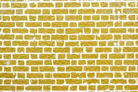 Abstract yellow brick wall texture. Pattern of Golden bricks wall background. 스톡 일러스트