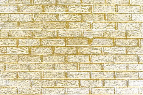Abstract yellow brick wall texture. Pattern of Golden bricks wall background. Stock Illustration