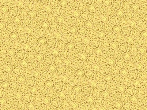 Abstract yellow circle caleidoscope background Stock Illustration