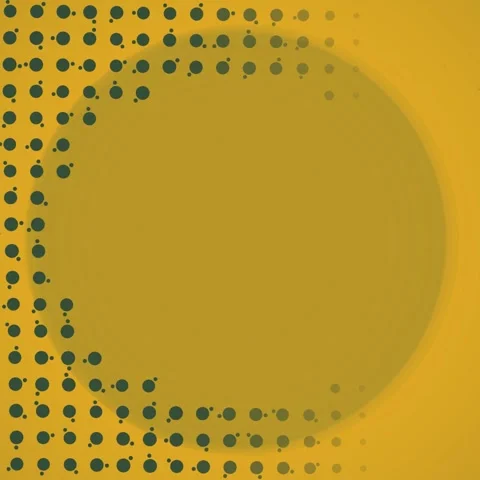 Abstract Yellow Circle with Dark Dots Pattern Transition Stock Footage 347804522