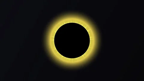 Abstract Yellow Circle Pulse on Black Background Video stock 326703796