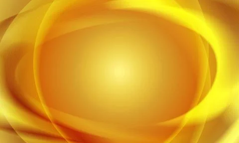 Abstract yellow circle waves overlap shiny gold background with copy space. Stock Illustration