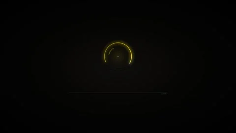 Abstract yellow circular loading animation with progress bar on dark backgrou 스톡 동영상 335826763