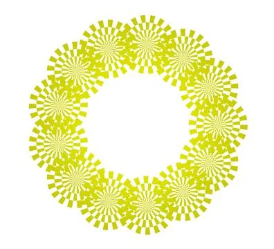 Abstract yellow circular pattern from planes. Stock-Illustration