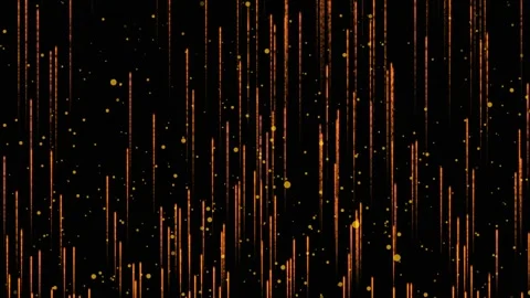 Abstract yellow clean, soft and shiny particle moving up on black backgroun.. Stock Footage 290855926