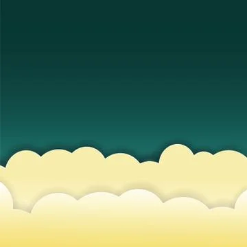 Abstract yellow clouds on dark Stock Illustration